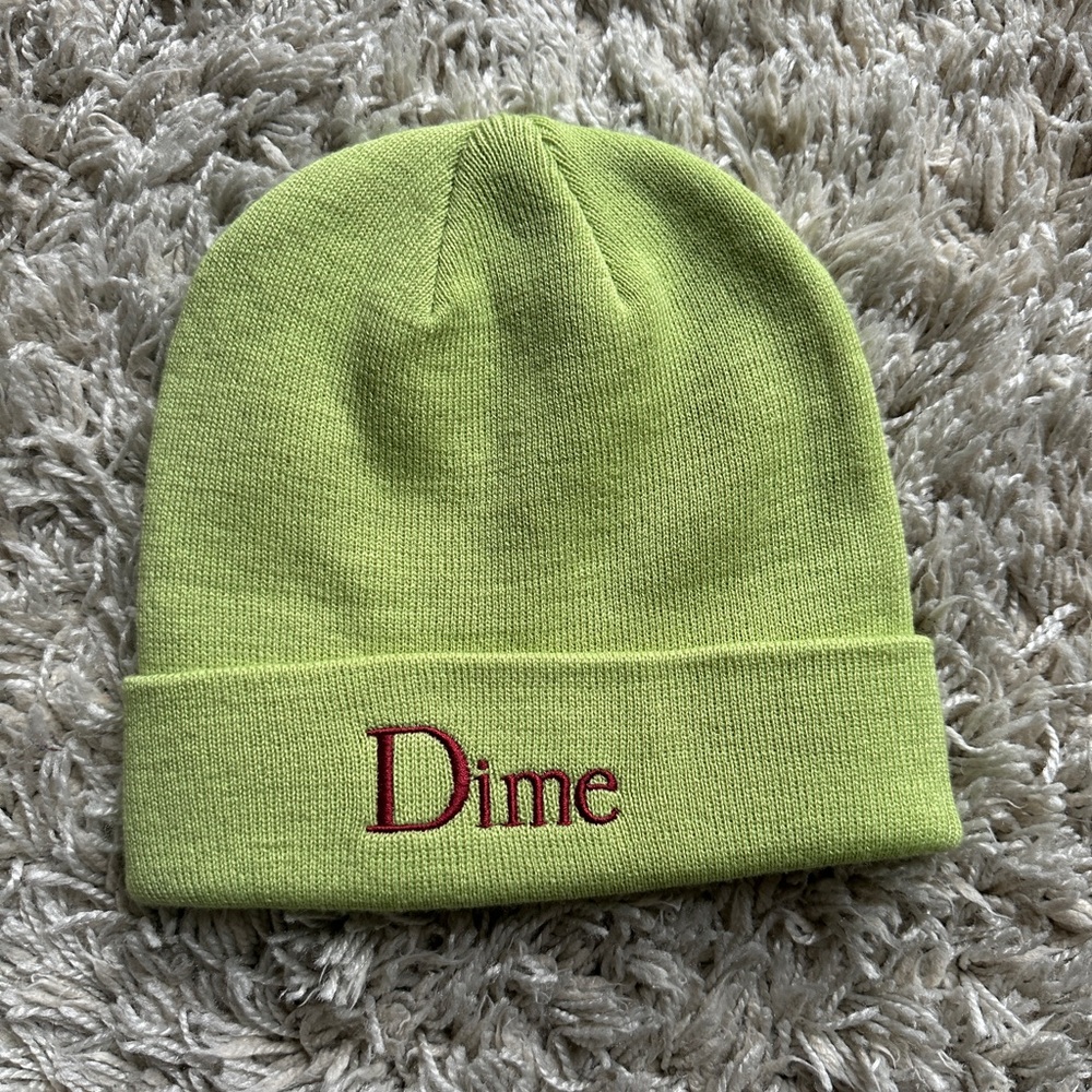 Dime Lime Green Knit Beanie